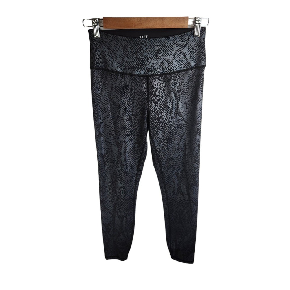 IVL Collective Hydralux Metallic Snakeskin‎ 7/8 Length Leggings Women's Size 6